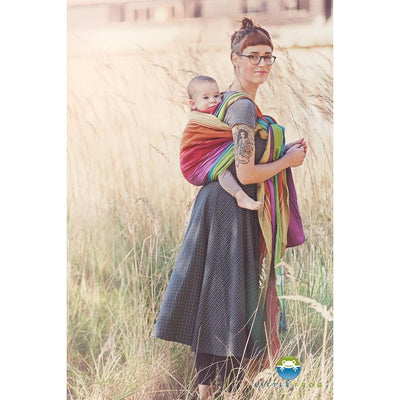 Little Frog Woven Wrap - Linen Agate Choco - Woven Wrap - Little Frog - Afterpay - Zippay Carry Them Close