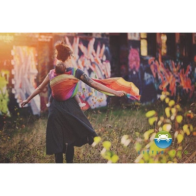 Little Frog Woven Wrap - Linen Agate Choco - Woven Wrap - Little Frog - Afterpay - Zippay Carry Them Close