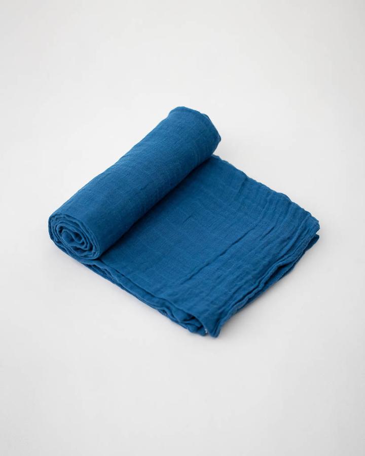 Little Unicorn - Cotton Muslin Baby Swaddle - Lake