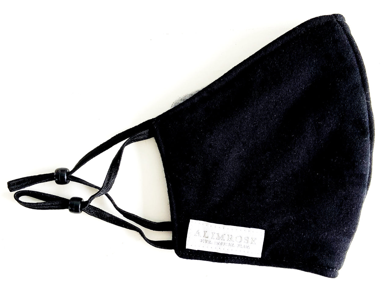 Alimrose - Face Mask - 3 layer Cotton - Black (Adult)