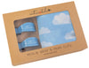 Emotion & Kids - Baby Swaddle Wrap & Pram Peg Set - Blue Clouds