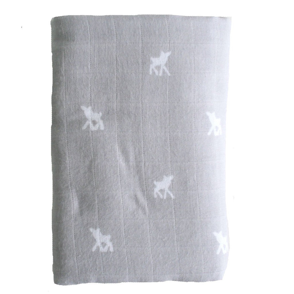 Alimrose Muslin Swaddle - Deer Grey