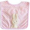 Alimrose - Bunny Applique Bib Pink - Clothing - Alimrose - Afterpay - Zippay Carry Them Close