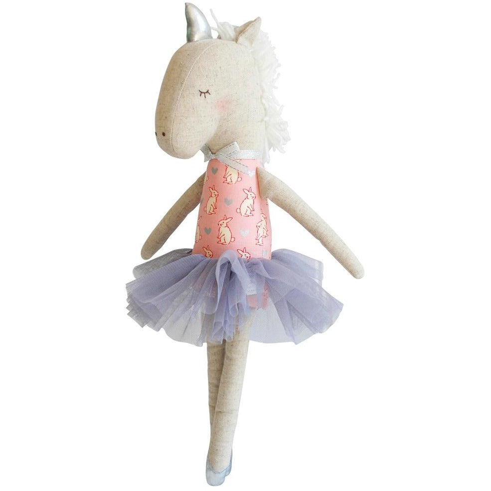 Alimrose - Yvette Unicorn Doll - Pink & Silver