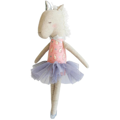 Alimrose - Yvette Unicorn Doll - Pink & Silver