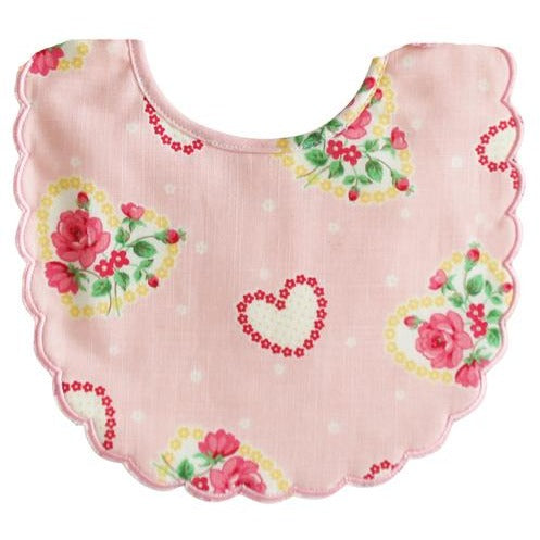Alimrose - Scallop Bib Heart Pink