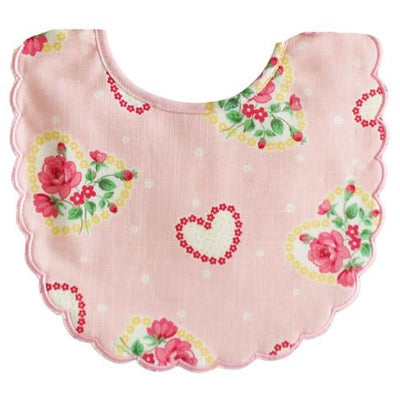 Alimrose - Scallop Bib Heart Pink