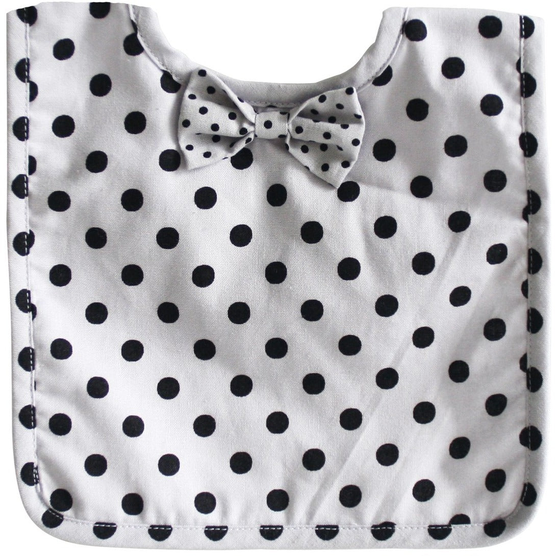 Alimrose - Bow Tie Bib Grey Black Polka - Clothing - Alimrose - Afterpay - Zippay Carry Them Close