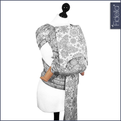 Fidella Fly Tai - MeiTai babycarrier Iced Butterfly Smoke (Baby Size - From Birth), , Mei Tai, Fidella, Carry Them Close - 2