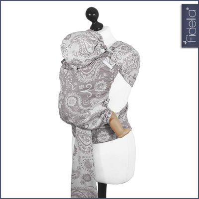 Fidella Fly Tai - MeiTai babycarrier Persian Paisley smoke (New Size 3 months +) ***Pre-Order*** - Meh Dai - Fidella - Afterpay - Zippay Carry Them Close