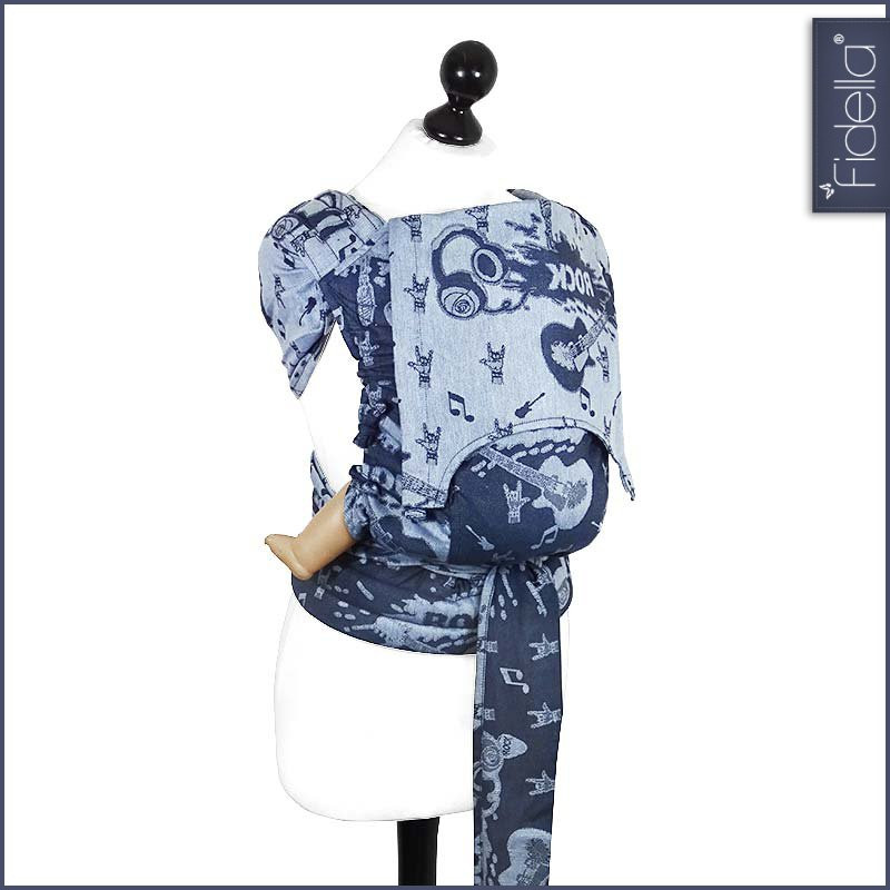 Fidella Fly Tai - MeiTai babycarrier Rock n Rolla blue - Mei Tai - Fidella - Afterpay - Zippay Carry Them Close