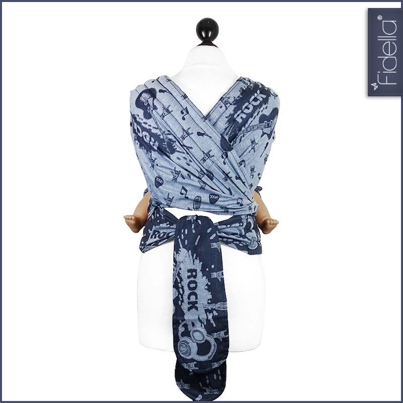 Fidella Fly Tai - MeiTai babycarrier Rock n Rolla blue - Mei Tai - Fidella - Afterpay - Zippay Carry Them Close