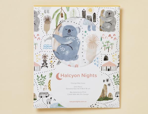 Halcyon Nights - Change Mat Cover or Bassinet Sheet - BIG ADVENTURES