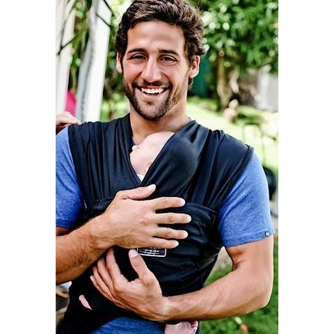 Hug a Bub Organic Pocket Stretchy Wrap Carrier - Black, , Stretchy Wrap, hug.a.bub, Carry Them Close - 1