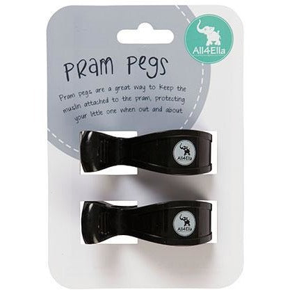 All4Ella Pram Pegs (2set) - Black - Accessories - All4Ella - Afterpay - Zippay Carry Them Close
