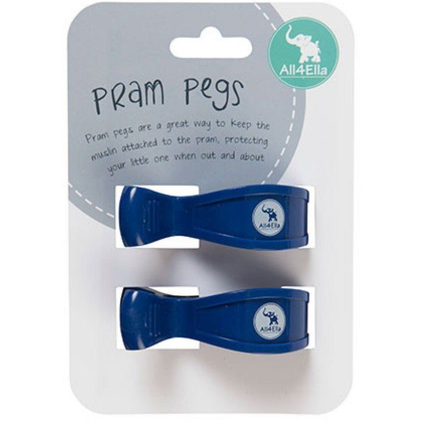 All4Ella Pram Pegs (2set) - Navy - Accessories - All4Ella - Afterpay - Zippay Carry Them Close