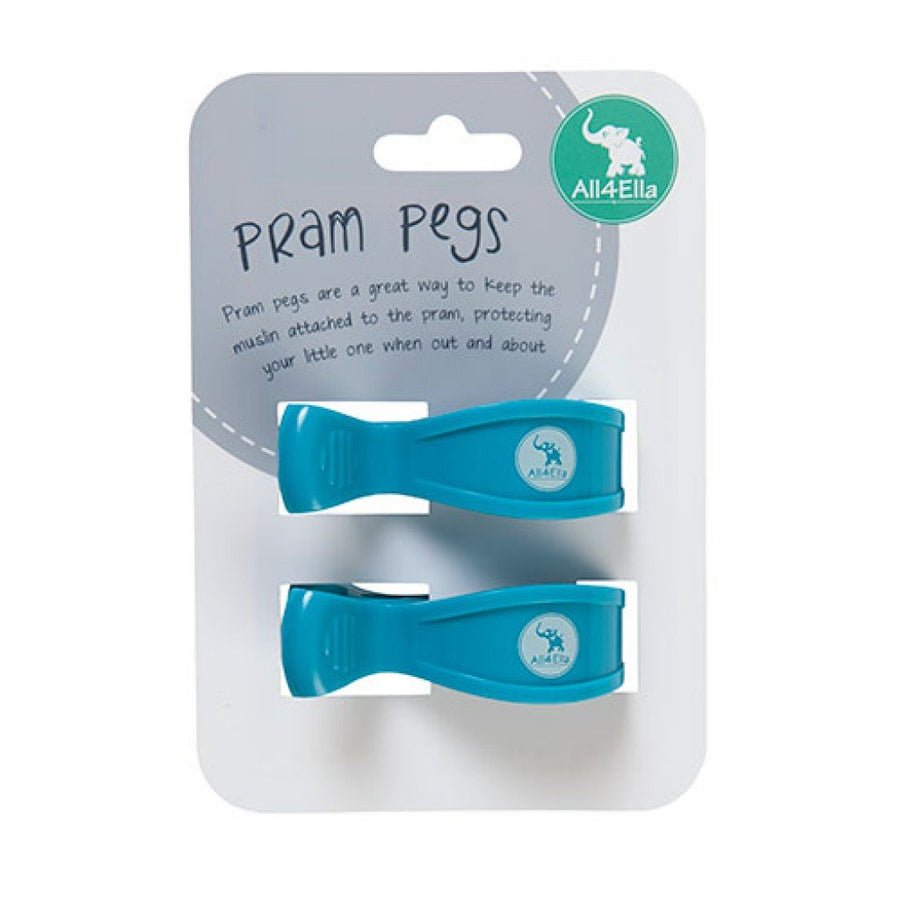 All4Ella Pram Pegs (2set) - Blue Fluro