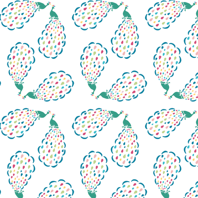 Bebe Au Lait - Changing Pad Cover - Peacocks