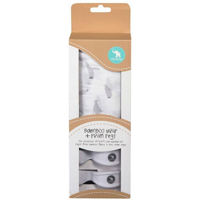 All4Ella Bamboo Baby Swaddle Wrap & Pram Peg Set - Penguin - Swaddle - All4Ella - Afterpay - Zippay Carry Them Close