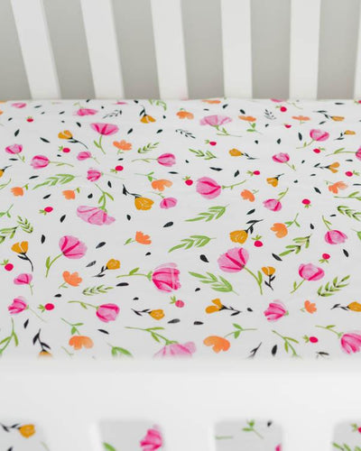 Little Unicorn - Cotton Muslin Cot Sheet - Berry & Bloom