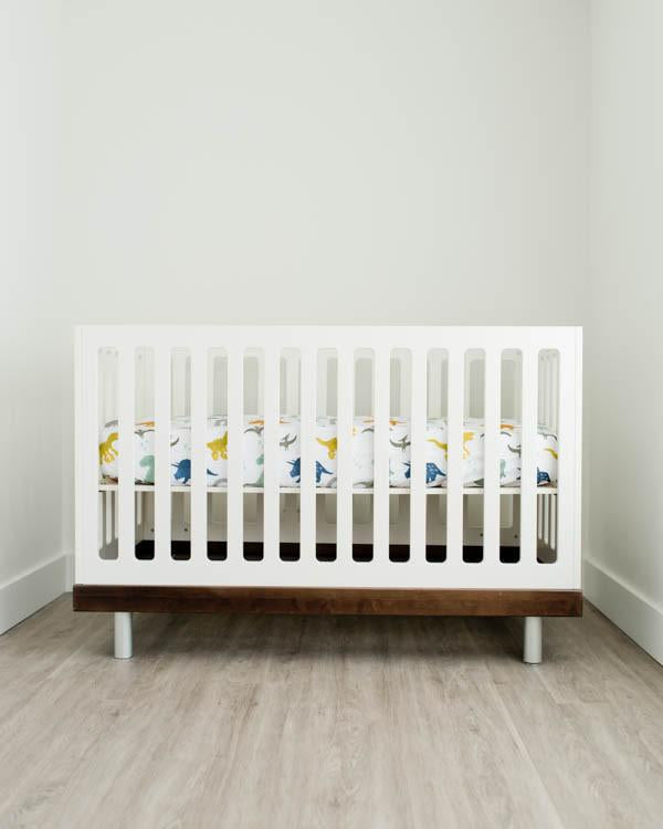 Little Unicorn - Cotton Muslin Cot Sheet - Dino Friends