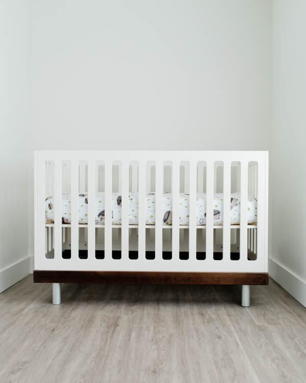 Little Unicorn - Cotton Muslin Cot Sheet - Hedgehog