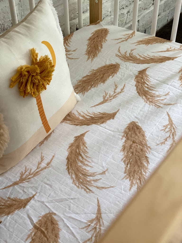 Pop Ya Tot - Cotton Muslin Cot Sheet - The Prairie