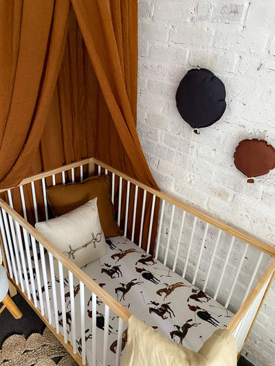 Pop Ya Tot - Cotton Muslin Cot Sheet - Polo Club