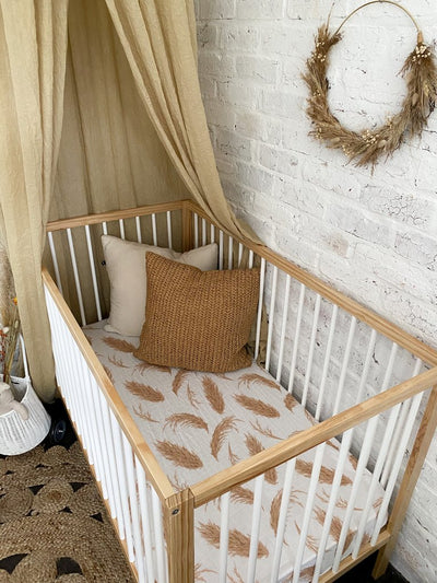 Pop Ya Tot - Cotton Muslin Cot Sheet - The Prairie