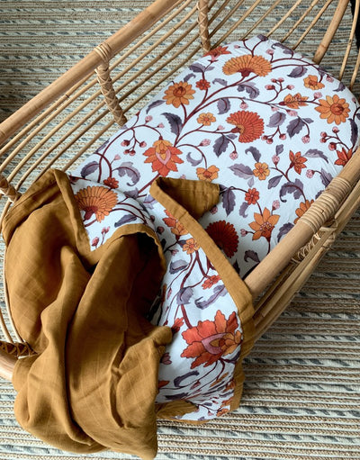 Pop Ya Tot - Cotton Muslin Bassinet Sheet - Buti Block