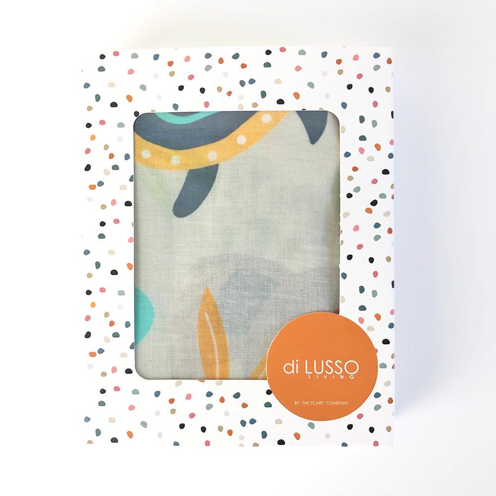 Di Lusso Living - Muslin Baby Swaddle Wrap - Animal Kingdom World Map