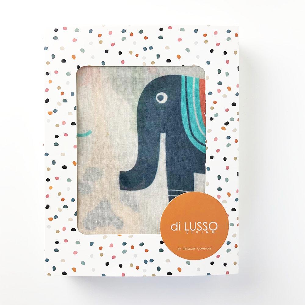 Di Lusso Living - Muslin Baby Swaddle Wrap - Animal Kingdom OZ Map
