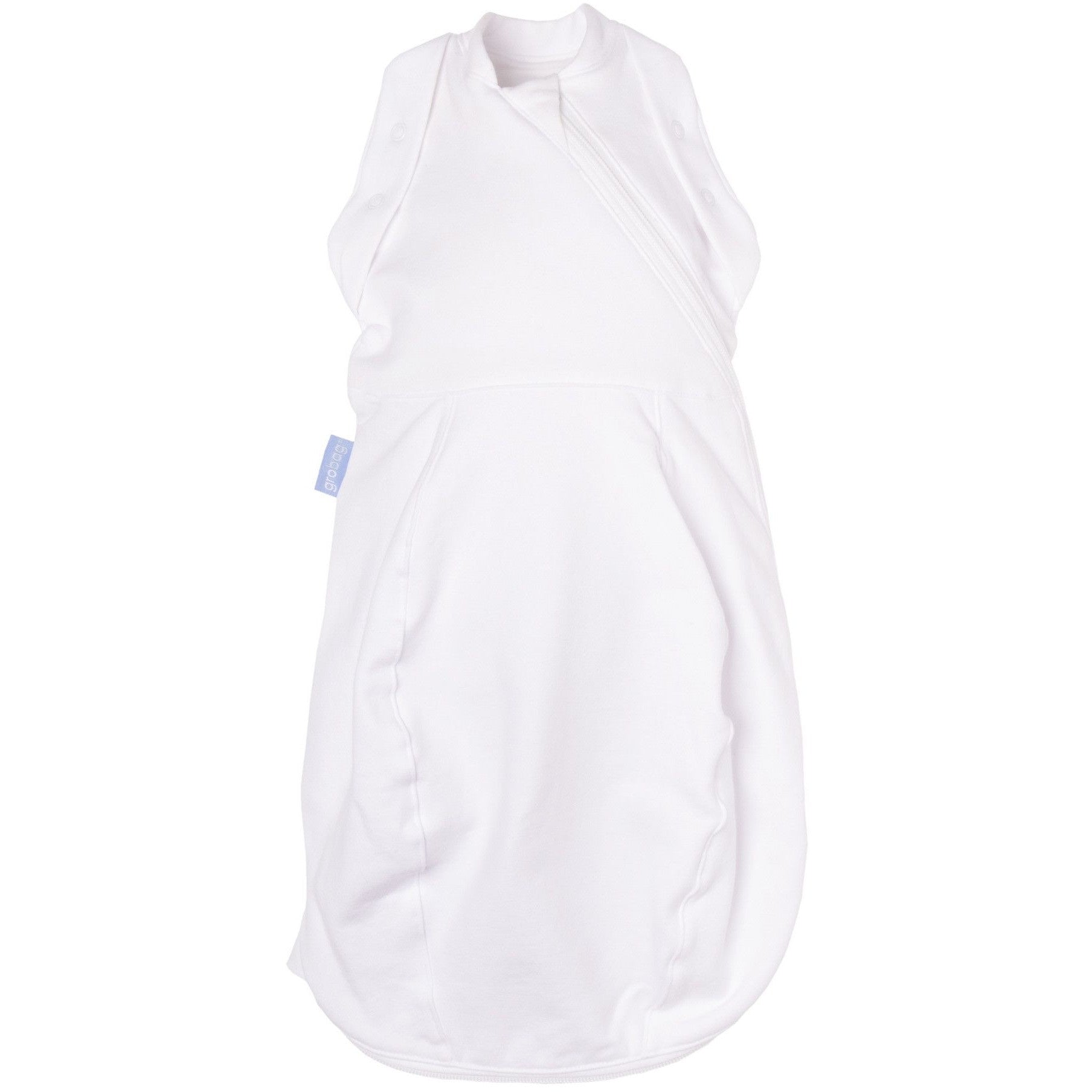 Grobag Newborn Swaddle (Cosy) - Pure White - swaddle - The Gro Company - Afterpay - Zippay Carry Them Close