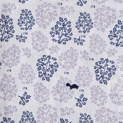 Little Turtle Baby - Stretch Muslin Swaddle - Blue Leaves