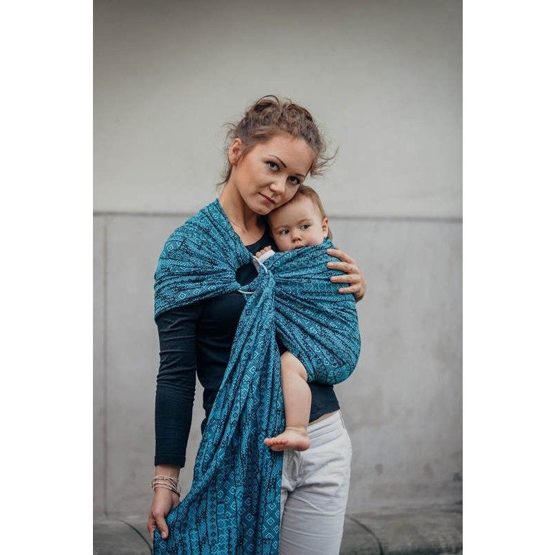 Lenny Lamb Ring Sling - Enigma Blue, , Ring Sling, Lenny Lamb, Carry Them Close - 6
