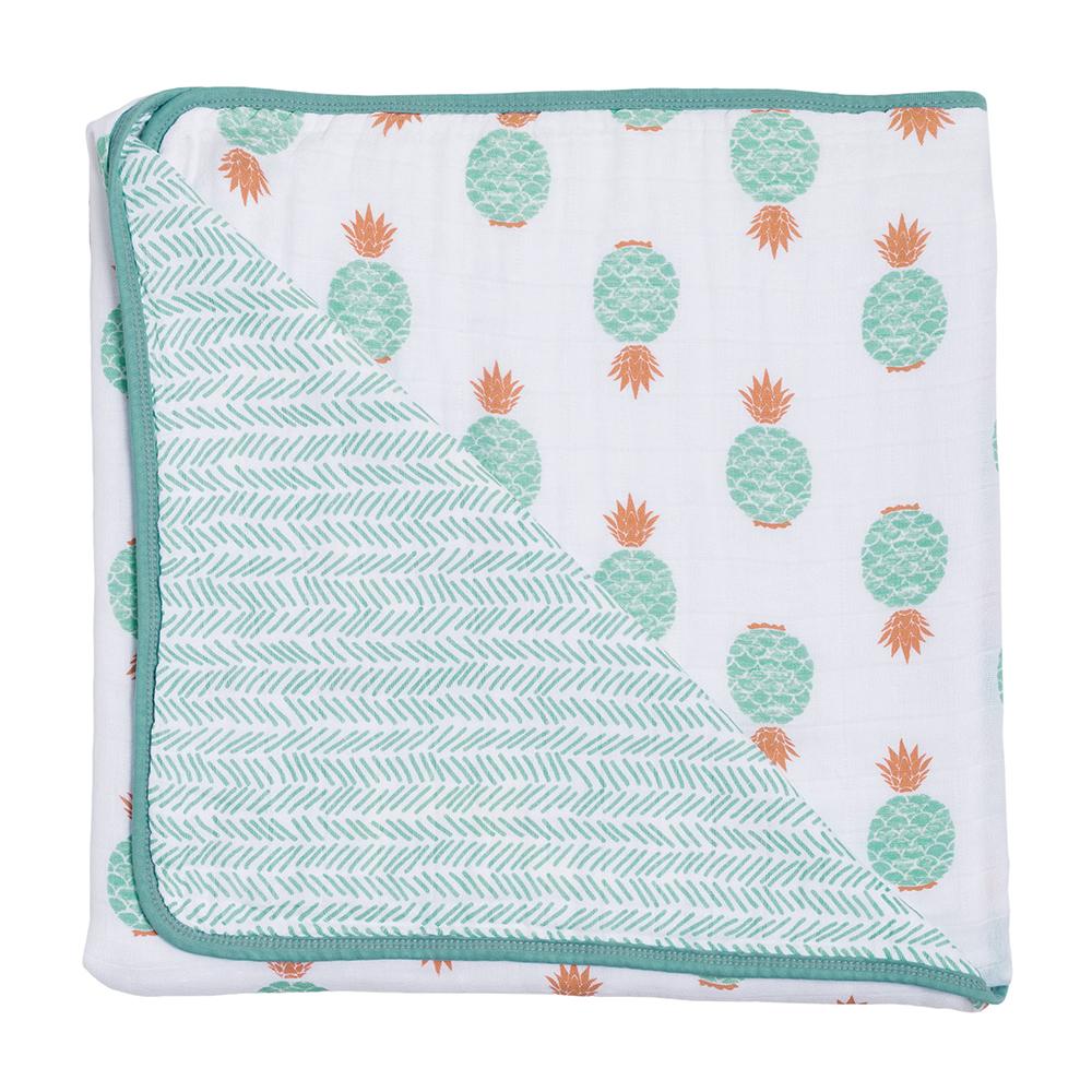 Bebe Au Lait - Muslin Snuggle Blanket - Oahu & Zig-Zag