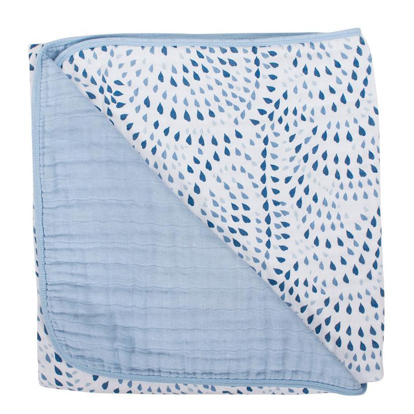 Bebe Au Lait - Muslin Snuggle Blanket - Serenity & Sky