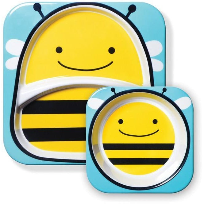 Skip Hop Melamine Set (Plate & Bowl) - Bee - Plates & Bowls - Skip Hop - Afterpay - Zippay Carry Them Close
