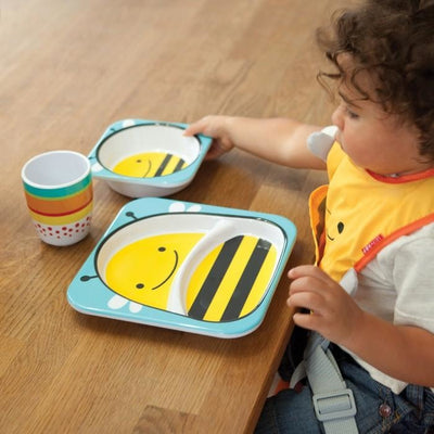 Skip Hop Melamine Set (Plate & Bowl) - Bee - Plates & Bowls - Skip Hop - Afterpay - Zippay Carry Them Close