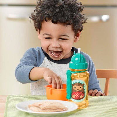 Skip Hop Straw Drink Bottle - Hedgehog - Feeding - Skip Hop - Afterpay - Zippay Carry Them Close