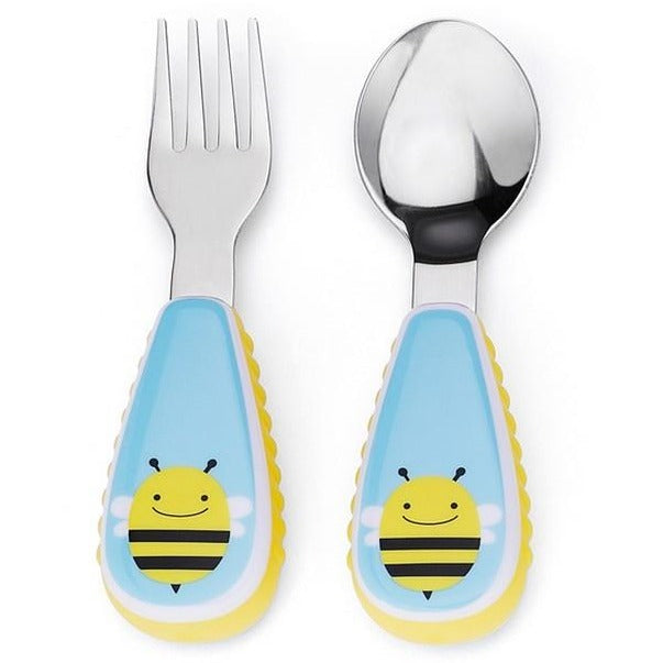 Skip Hop Zootensils (Spoon + Folk) - Bee - Feeding - Skip Hop - Afterpay - Zippay Carry Them Close