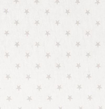 Little Turtle Baby - Changing Pad Cover - White with & Grey Stars