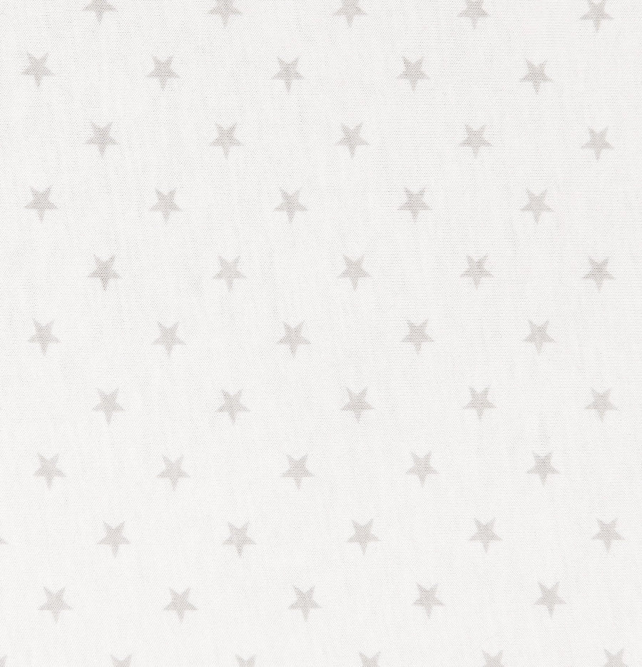 Little Turtle Baby - Stretch Jersey Swaddle - White with Grey Stars