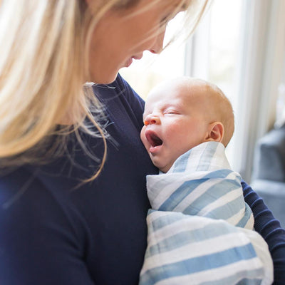 Bebe Au Lait - Bamboo Baby Swaddle - Sailor & Carmel Bay (2pk)