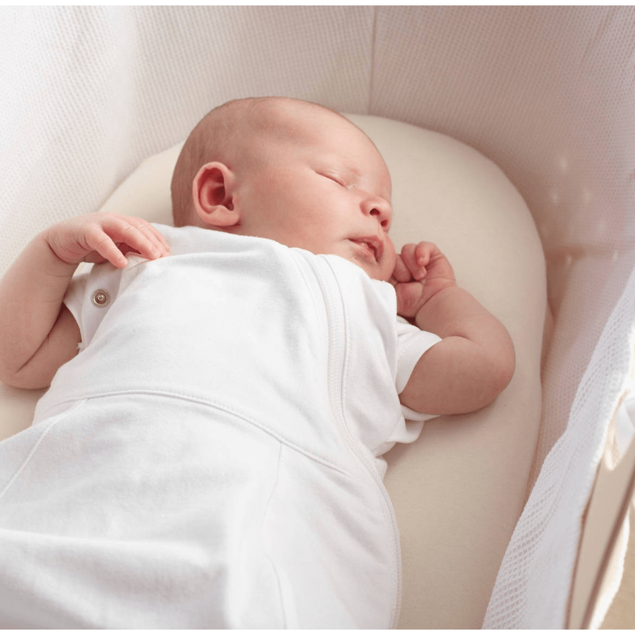 Grobag Newborn Swaddle (Cosy) - Pure White - swaddle - The Gro Company - Afterpay - Zippay Carry Them Close