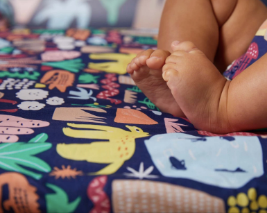 Halcyon Nights - Fitted Cot Sheet - KAKADU