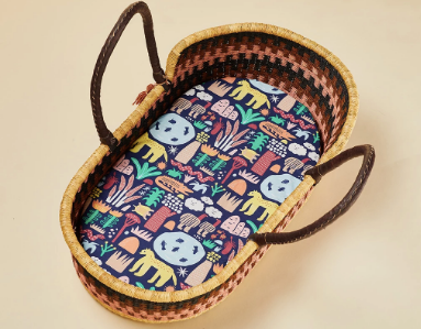 Halcyon Nights - Fitted Cot Sheet - KAKADU