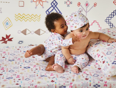 Halcyon Nights - Fitted Cot Sheet - Snowflake