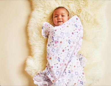 Halcyon Nights - Baby Swaddle Wrap - Snowflake