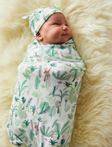 Halcyon Nights - Baby Swaddle Wrap - FERN GULLY